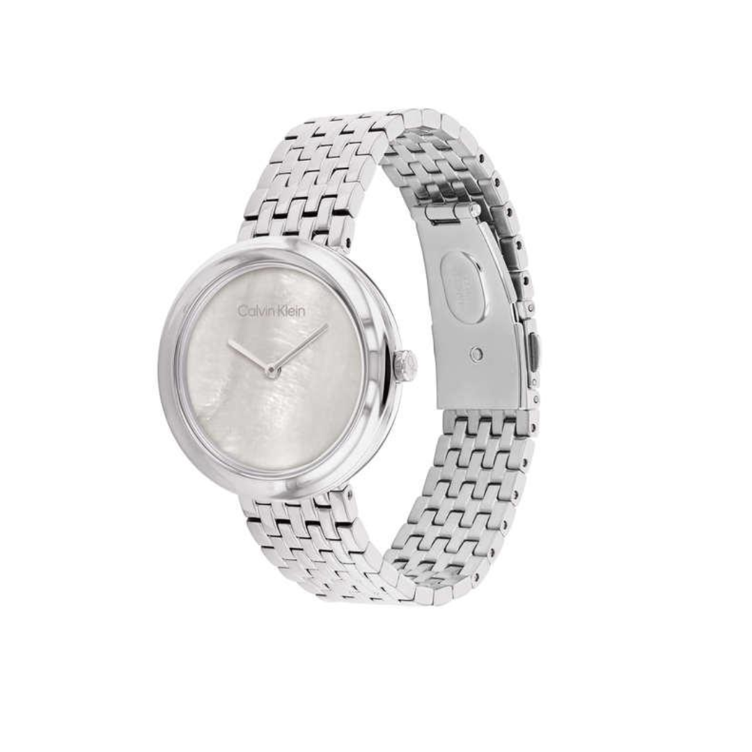 Twisted Bezel Quartz Grey Round Dial Women's Watch - 25200320