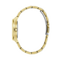 Gold Tri Plaque Black Link Watch GW0675L2