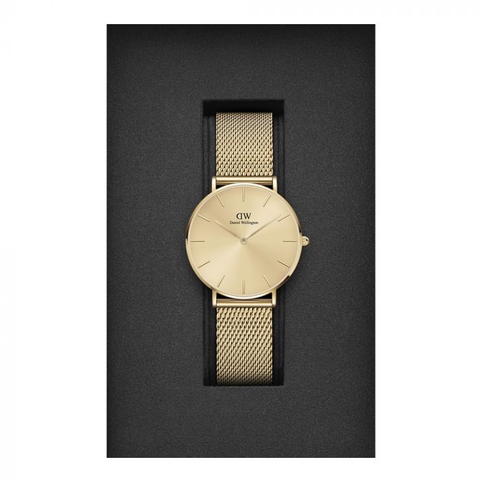 Unisex Petite Unitone Dial Gold 36 mm Analogue Watch DW00100475