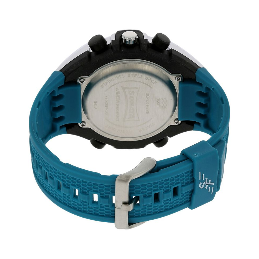 Black Dial Blue Plastic Strap Watch NH77028PP03J(DD950)