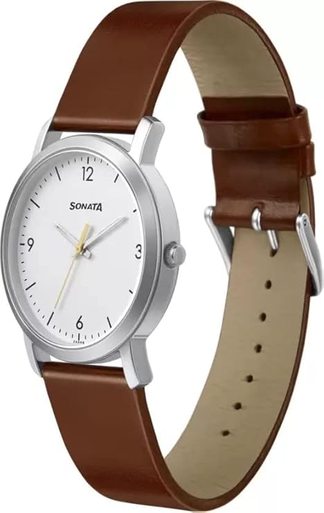 Sonata Quartz Analog White Dial Watch for Men nr99701sl01 / 99701sl01