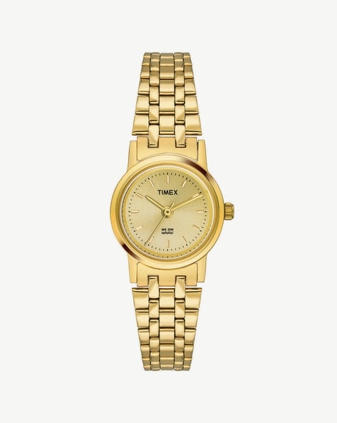 TIMEX Women's Gold Analog Stainless Steel Watch B304