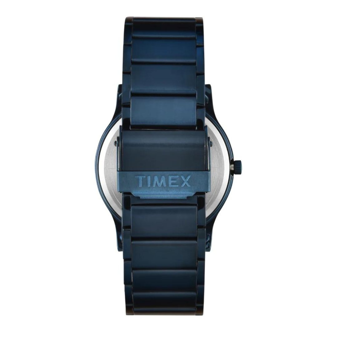 Timex Men Blue Round Analog Dial Watch- TW000R460