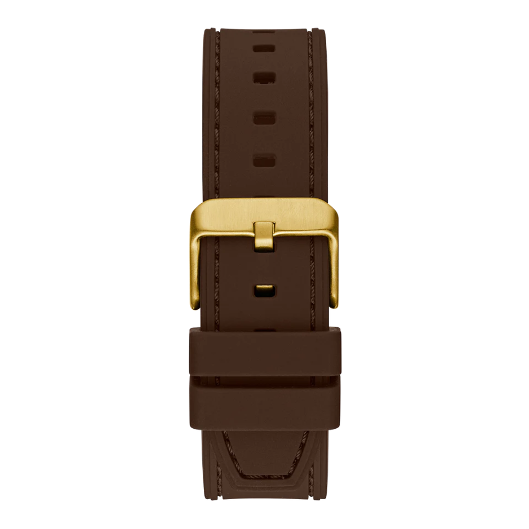 Guess Men's Brown Gold Tone Multi-function Watch GW0571G5