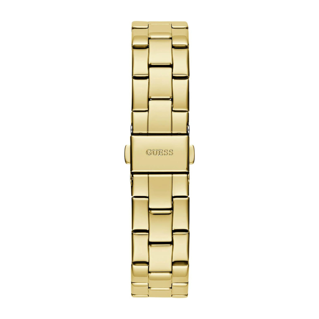 Gold Tri Plaque Black Link Watch GW0675L2