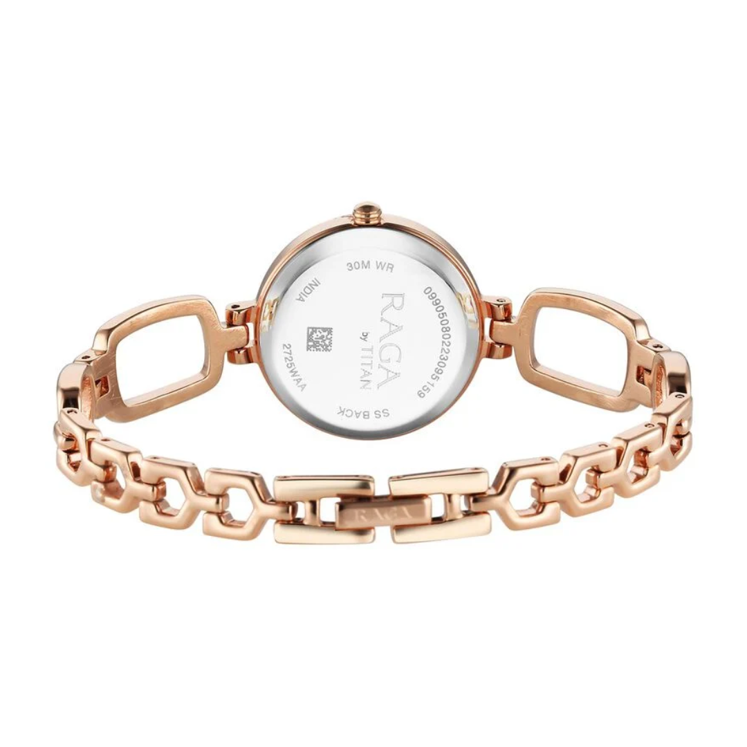 Titan Raga Rose Gold Dial Watch for Women 2725WM01