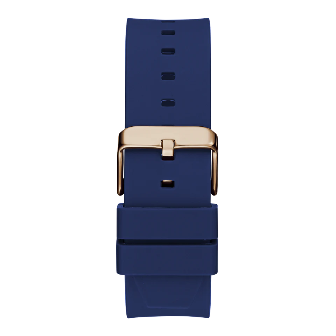 Guess Men's Blue Rose Gold Tone Multi-function Watch GW0491G4