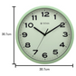 Contemporary Light Green Wall Clock with Silent Sweep Technology - 30 cm x 30 cm (Medium) W0044PA01A