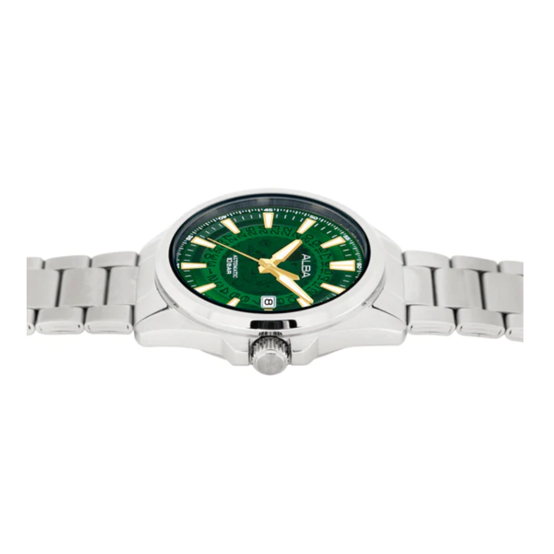 Alba Green Skeleton Dial Watch AU4027X1