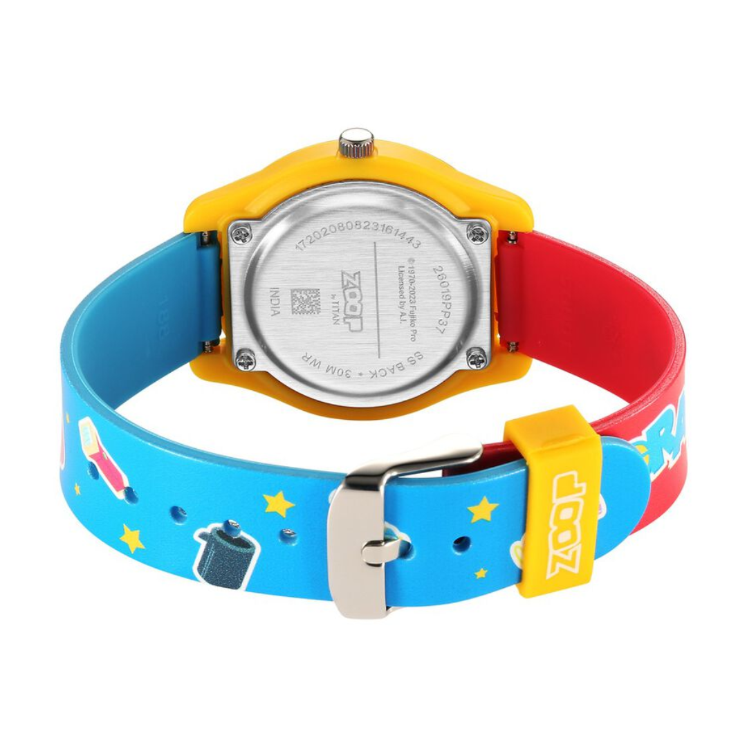 Zoop By Titan Doraemon Quartz Analog Blue Dial Polyurethane Strap Kids Watch 26019PP37W