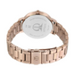 Titan Quartz Multifunction Rose Gold Dial Stainless Steel Strap Watch for Women 95087WM02