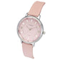 TIMEX Leather Women Pink Round Dial Analog Watch - Twel15816