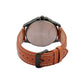 TIMEX FASHION MEN'S BROWN DIAL ROUND CASE DAY DATE FUNCTION WATCH -TWEG16504