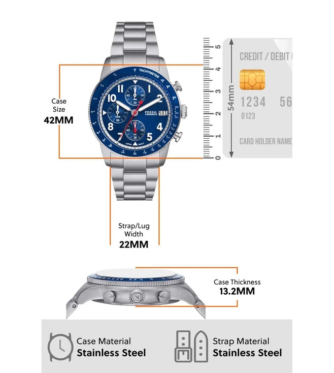 FOSSIL Sport Tourer Chronograph Watch for Men FS6047