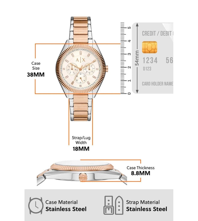 ARMANI EXCHANGE Lady Giacomo Chronograph Watch for Women AX5662