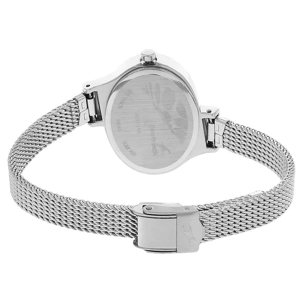 SILVER DIAL SILVER STAINLESS STEEL STRAP WATCH 6015SM01