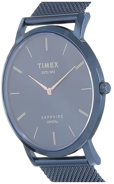 TIMEX EMPERA MEN'S BLUE DIAL ROUND CASE 2 HANDS FUNCTION WATCH -TWEG17414