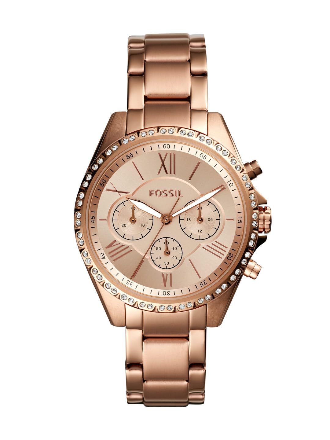 FOSSIL Modern Courier Chronograph Rose Gold-Tone Stainless Steel Watch BQ3377