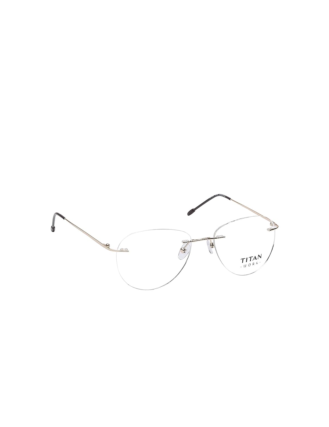 Titan Rimless Round Spectacle Gold Frame For Men & Women -  TW1084MRM2