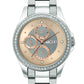 TIMEX E CLASS WOMEN'S ROSE GOLD DIAL ROUND CASE MULTIFUNCTION FUNCTION WATCH -TWEL13000