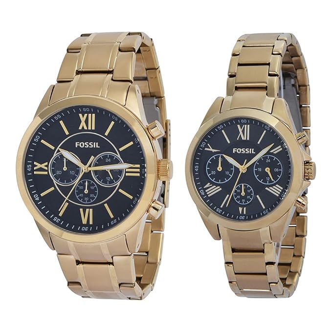 Fossil Modern Courier Chronograph Watch Set for Couples BQ2400SET