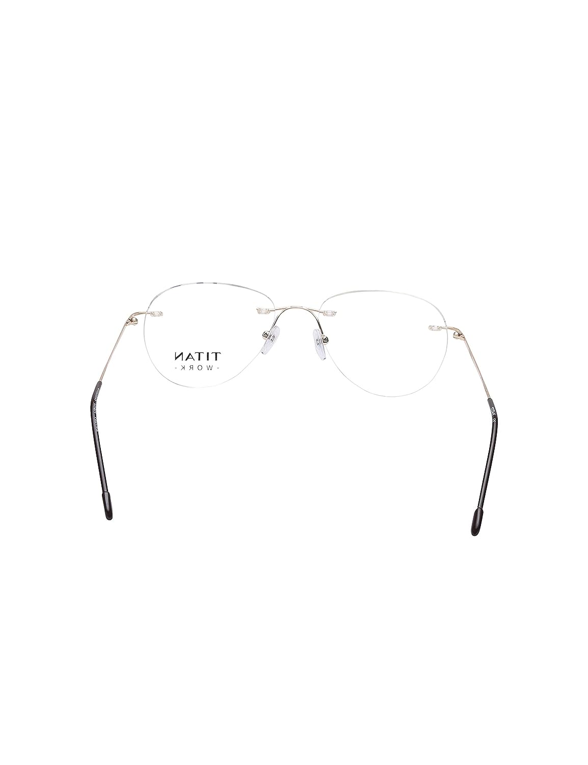 Titan Rimless Round Spectacle Gold Frame For Men & Women -  TW1084MRM2