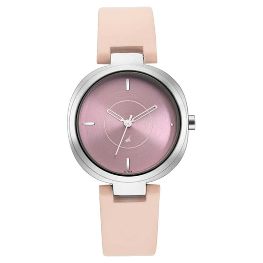 STUNNER IN PINK DIAL & LEATHER STRAP 6247SL01