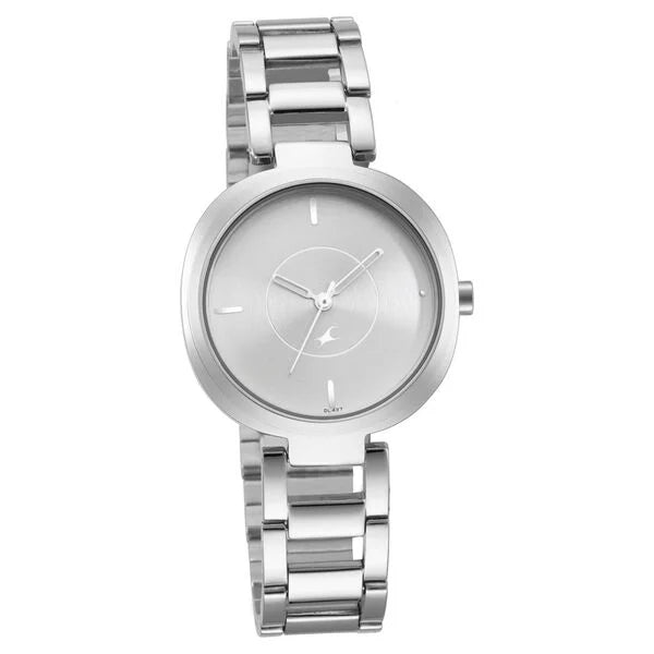 Fastrack Stunners Quartz Analog Silver Dial Metal Strap Watch for Girls ns6247sm01 / 6247sm01