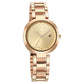 Fastrack Stunners Quartz Analog Golden Dial Stainless Steel Strap Watch for Girls NR6247WM01