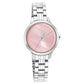 Fastrack Stunners Quartz Analog Pink Dial Metal Strap Watch for Girls ns6267sm02 / 6267sm02