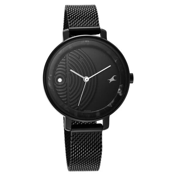 Fastrack Younique Quartz Analog Black Dial Stainless Steel Strap Watch for Girls ns6278nm01 / 6278nm01