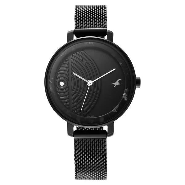 Fastrack Younique Quartz Analog Black Dial Stainless Steel Strap Watch for Girls ns6278nm01 / 6278nm01