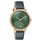 Fastrack Stunners Quartz Multifunction Green Dial Leather Strap Watch for Girls 6282wl01