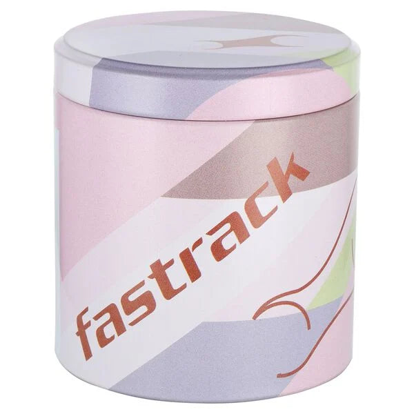 Fastrack Snob X Pink Dial Leather Strap Watch for Girls ns6283sl02 / 6283sl02