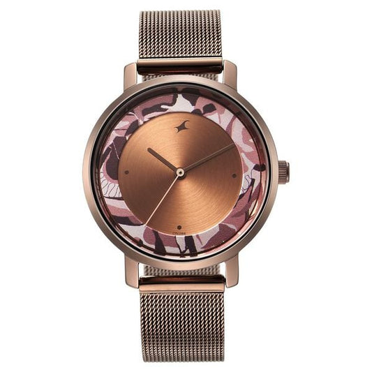 Fastrack Urban Camo Brown Dial Watch for Girls ns6287qm01 / 6287qm01