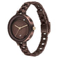 Fastrack MetaWe Quartz Analog Brown Dial Stainless Steel Strap Watch For Girls 6306km02