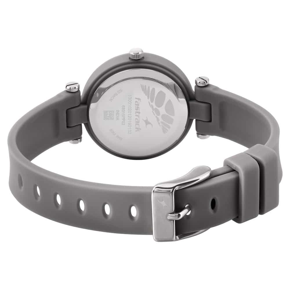 Fastrack grey dial discount silicone strap watch