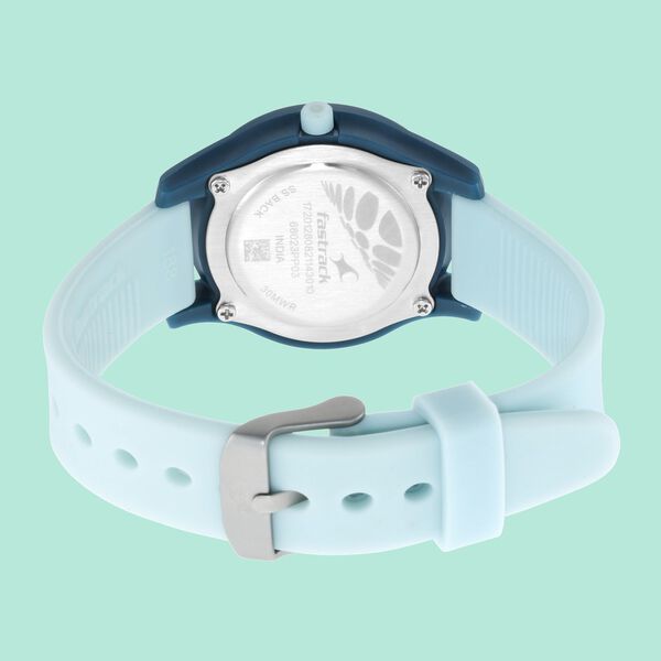 Fastrack Monochrome Quartz Analog Blue Dial Silicone Strap Watch for Girls ns68023pp03w / 68023pp03