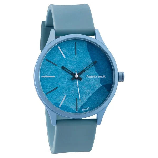 Fastrack Topicals Quartz Analog Blue Dial Silicone Strap Unisex Watch 68031ap05