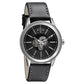 Unveil Watch With Black Dial & Leather Strap 7133SL03