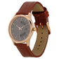 Sonata Quartz Analog with Date Grey Dial Leather Strap Watch for Men nr7134wl02 / 7134wl02