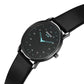 Sonata Sleek Quartz Analog Black Dial Black Leather Strap Watch For Men 7152nl01