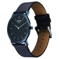 Sonata Sleek Quartz Analog Blue Dial Blue Leather Strap Watch For Men 7152ql01