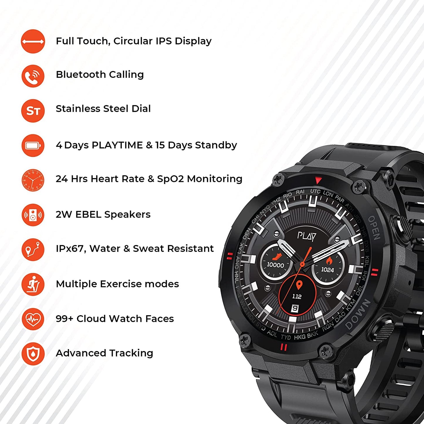 PLAY FIT SMARTWATCH SW85 BLACK