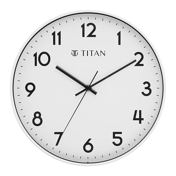 Titan Essence Classic Analog Wall Clock - White W0094PA01