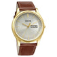 Sonata Quartz Analog with Day and Date Champagne Dial Leather Strap Watch for Men ns77082yl06w / 77082yl06w