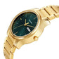 Sonata Quartz Analog with Day and Date Green Dial Stainless Steel Strap Watch for Men ns77082ym05w / 77082ym05w