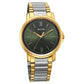 Sonata Traditional Essentials Quartz Analog Green Dial Stainless Steel Strap Watch for Men 77083bm01