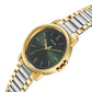 Sonata Traditional Essentials Quartz Analog Green Dial Stainless Steel Strap Watch for Men 77083bm01