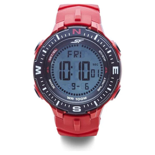 Sonata SF Digital Dial Silicone Strap Watch for Men 77095pp03